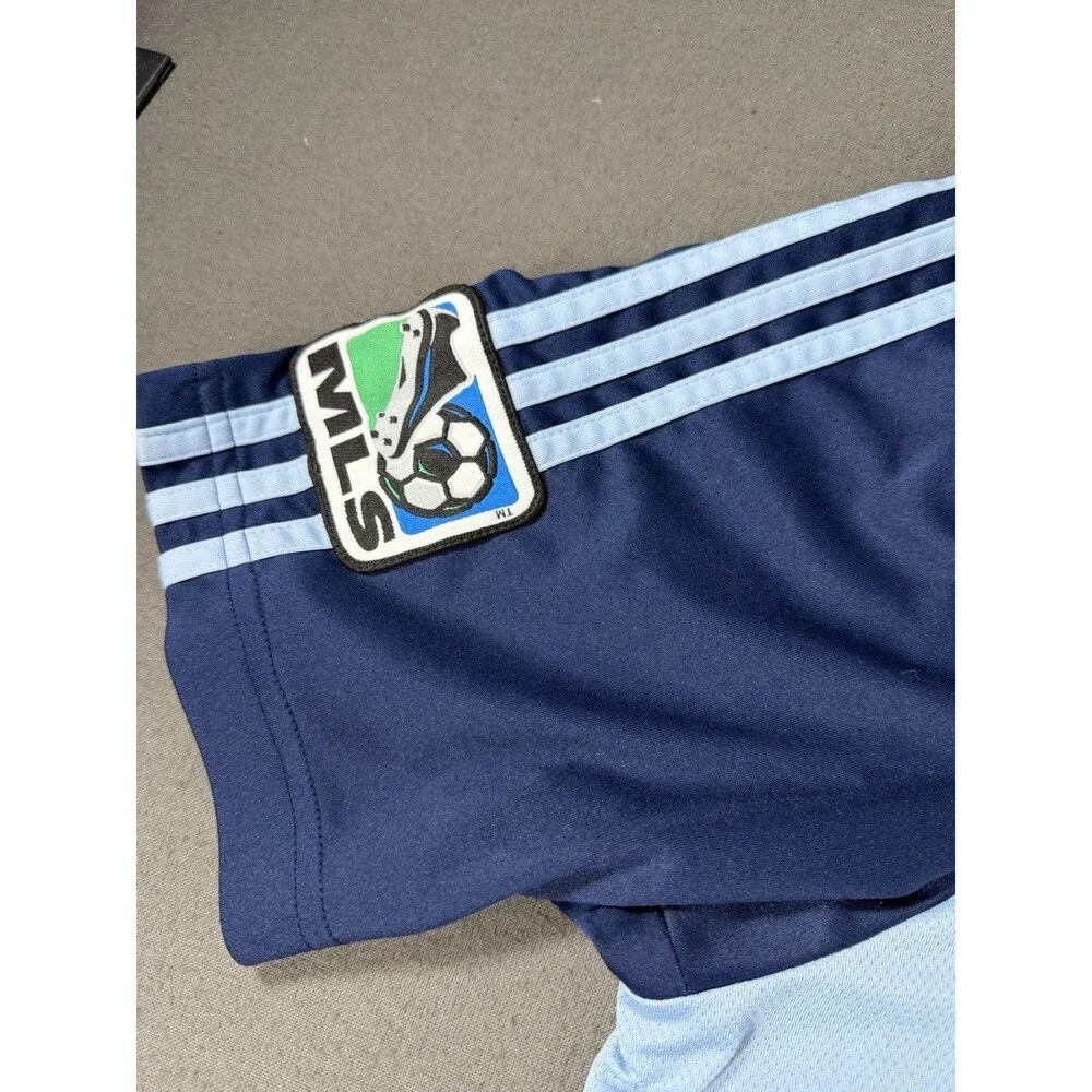 Sporting Kansas City Jersey Mens XL Blue 2011 MLS Soccer Shirt Adidas Football